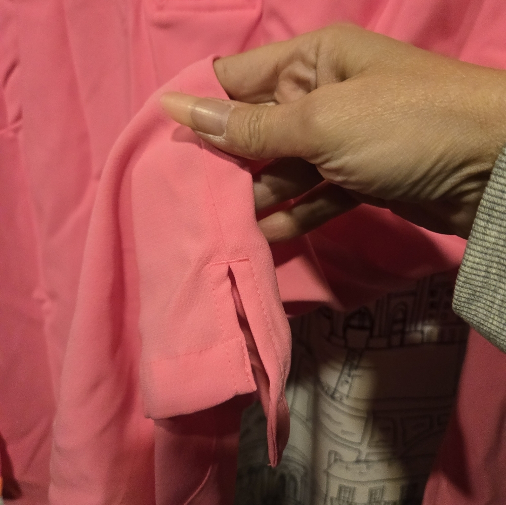 EUC Women's Crown & Ivy Pink And Orange Long Sleeve Blouse Size XL - Picture 6 of 10